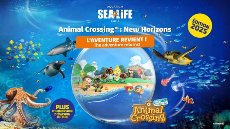 Animal Crossing revient à SEA LIFE Paris : une aventure sous-marine à vivre en famille
